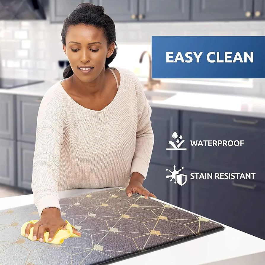 Luxe Home Columbo Anti-Fatigue  Mat for Home and Office  – Cushioned Support, Stylish and Durable, Easy to Clean, Non-Slip Bottom – Ideal for Kitchen, Desk, Laundry, Garage